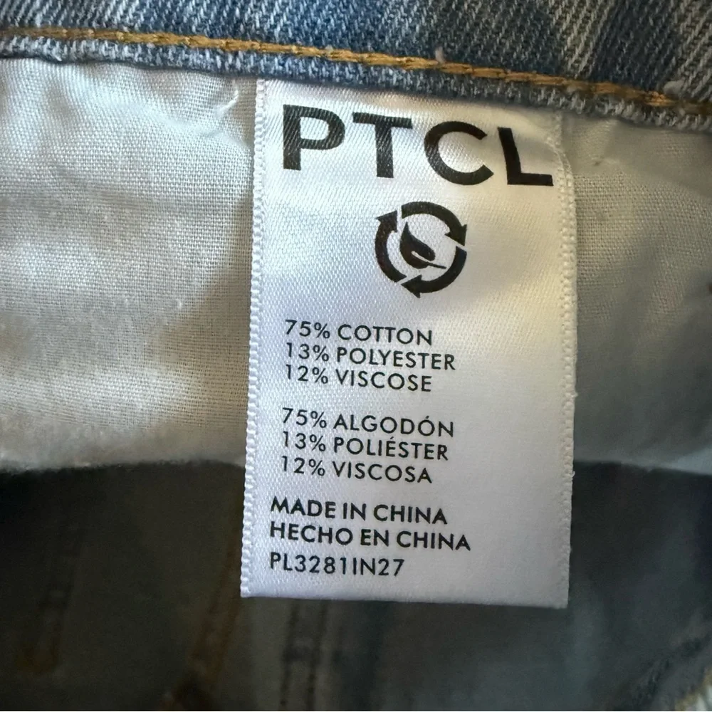 PTCL Nola high rise denim Bermuda Jean shorts long modest shorts 28